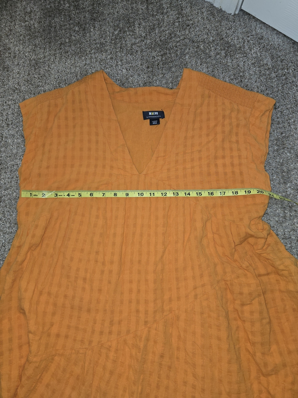 Maeve Anthropologie Juliet Orange Cotton Tunic Dress Size Large - Picture 8 of 10
